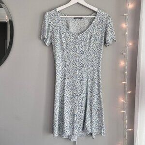 blue floral print dress from brandy melville